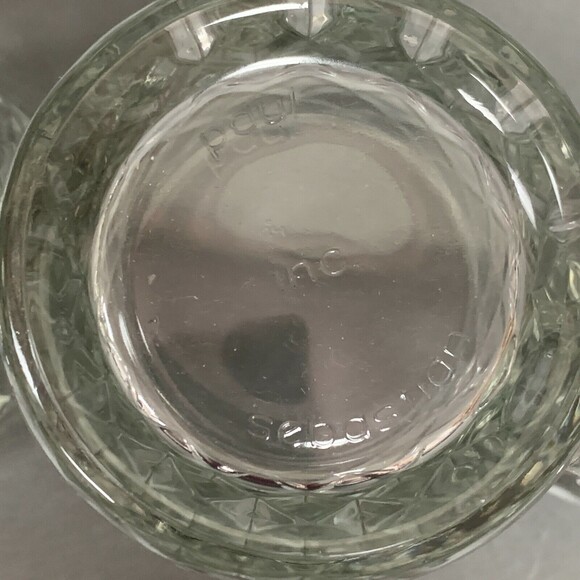 Paul Sebastian Inc. Diamond Glass Coffee Cups Mugs 4 3/8 High Lot of 2 - Picture 7 of 7